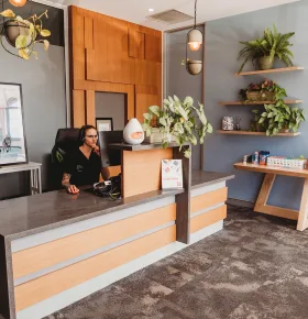 Reception area at Southside Dental Toowoomba in Kearneys Spring